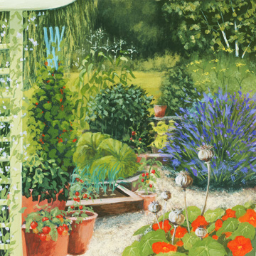garden paintings vegetable garden